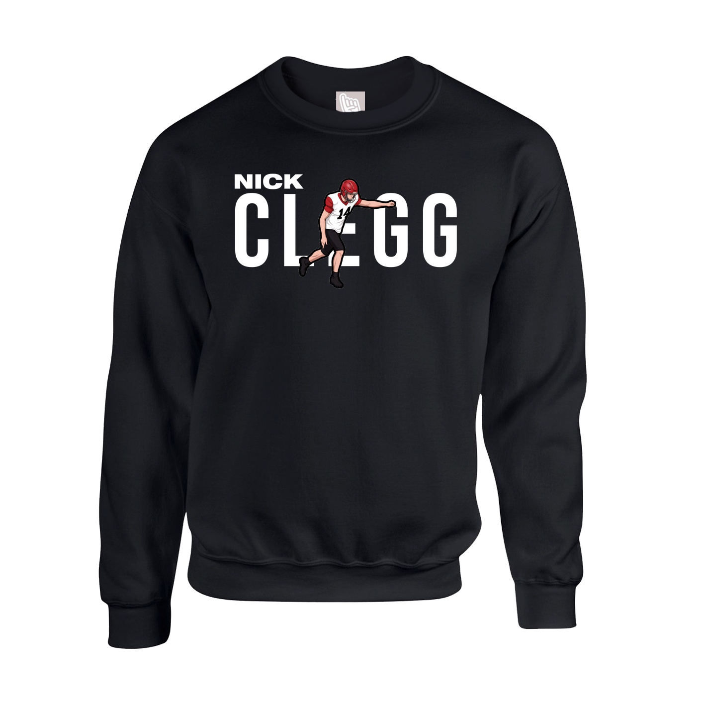 Fleece Crew — Player Name in Black
