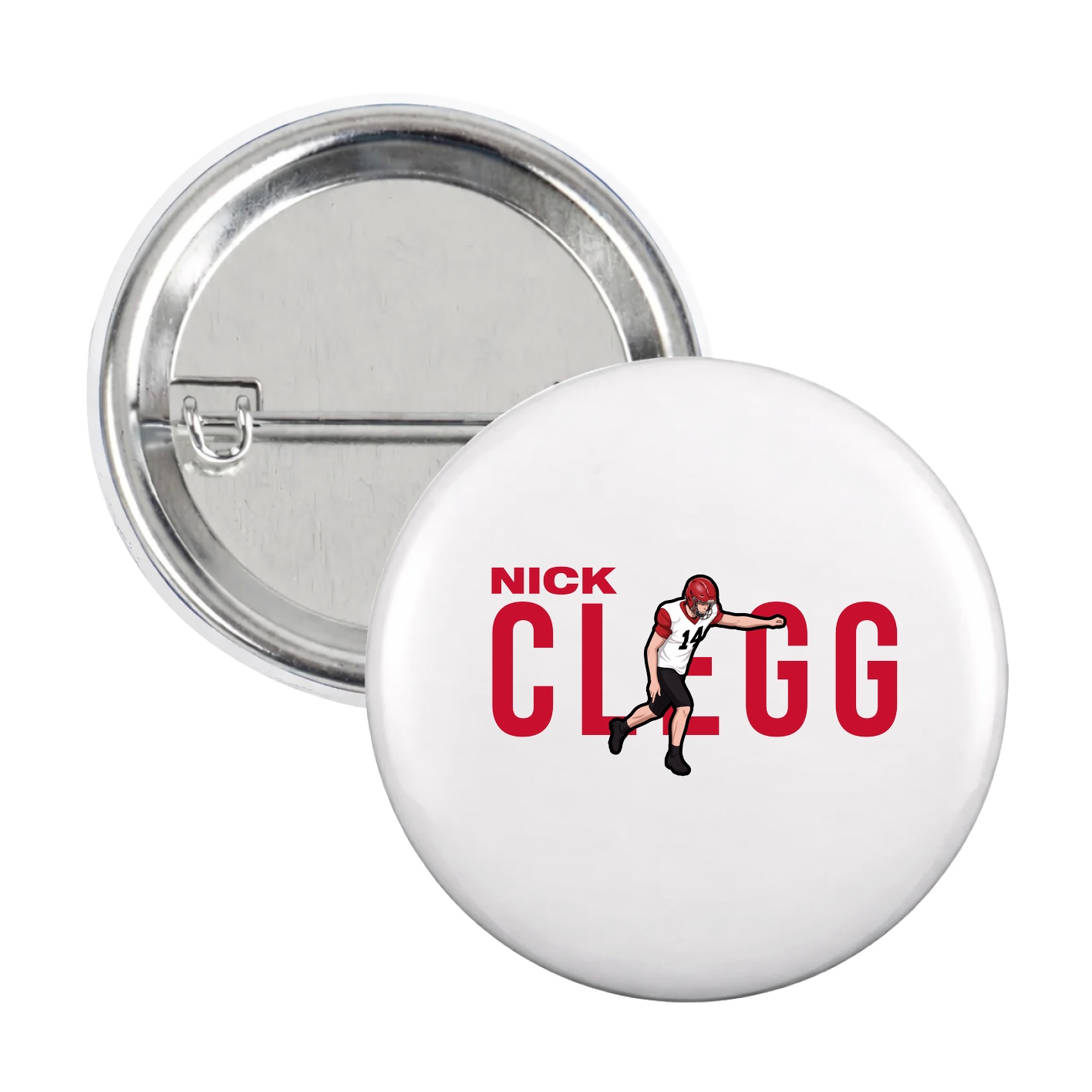 Game Day Button — Player Name in White