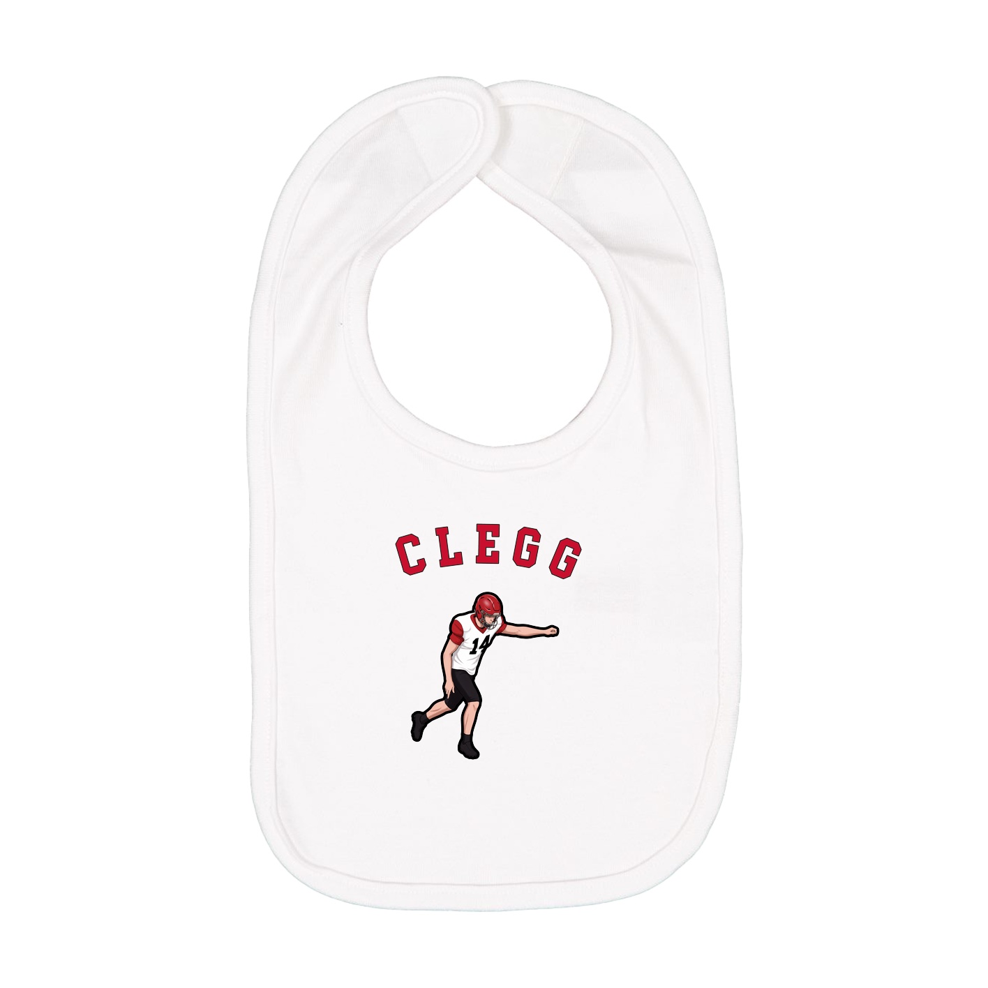 Infant Bib — Shirsey Arch in White