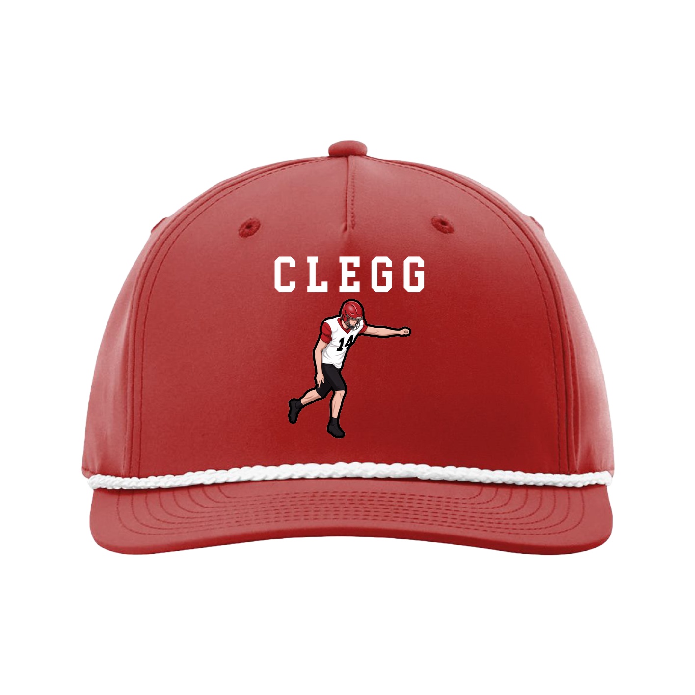 Five-Panel Classic Rope Cap — Shirsey in Red