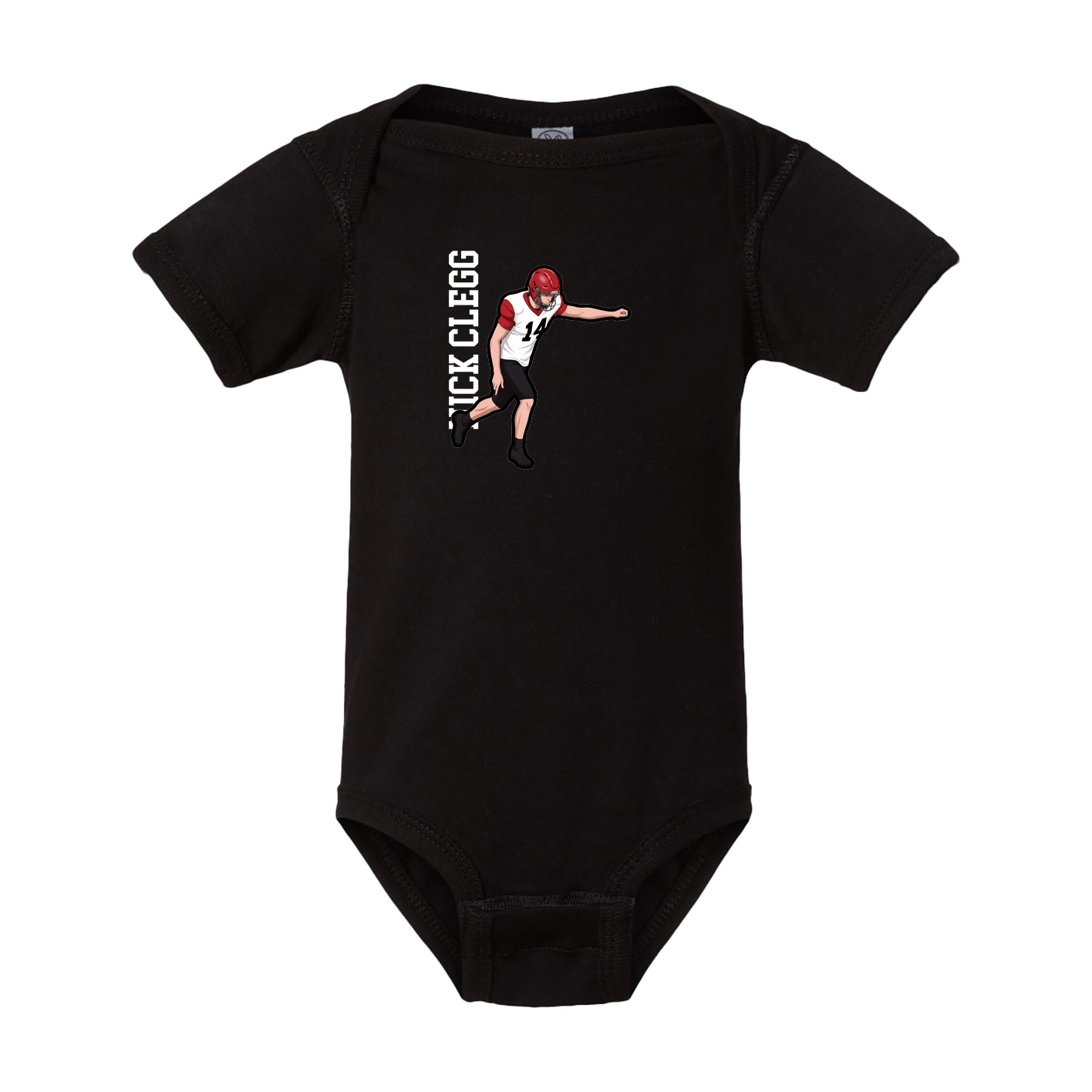 Baby Onesie — Name Vertical in Black