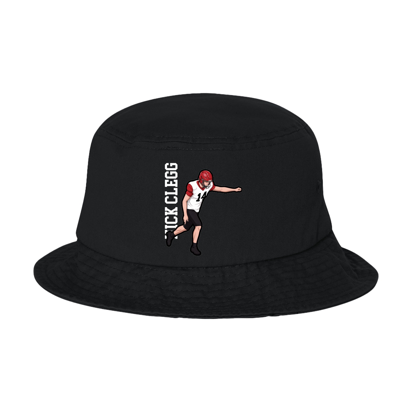 Bucket Cap — Name Vertical in Black