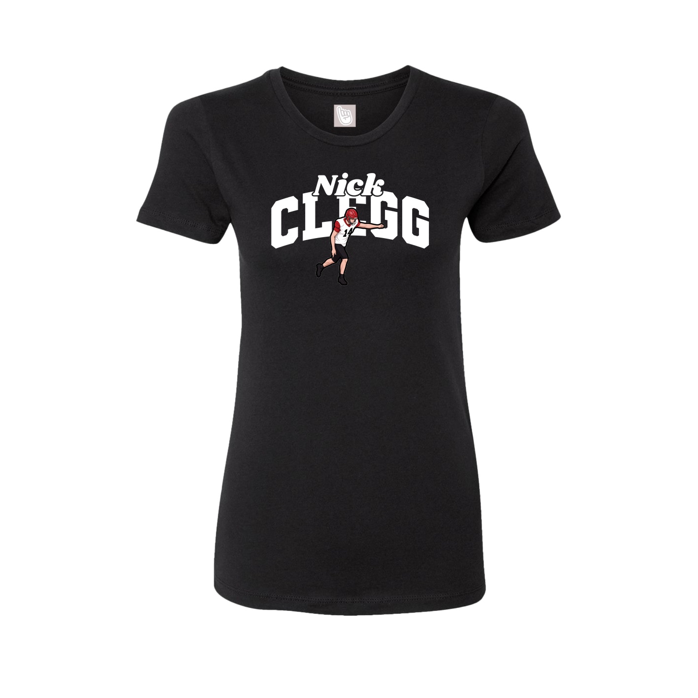 Fitted Women's Tee — Signature Arch in Black