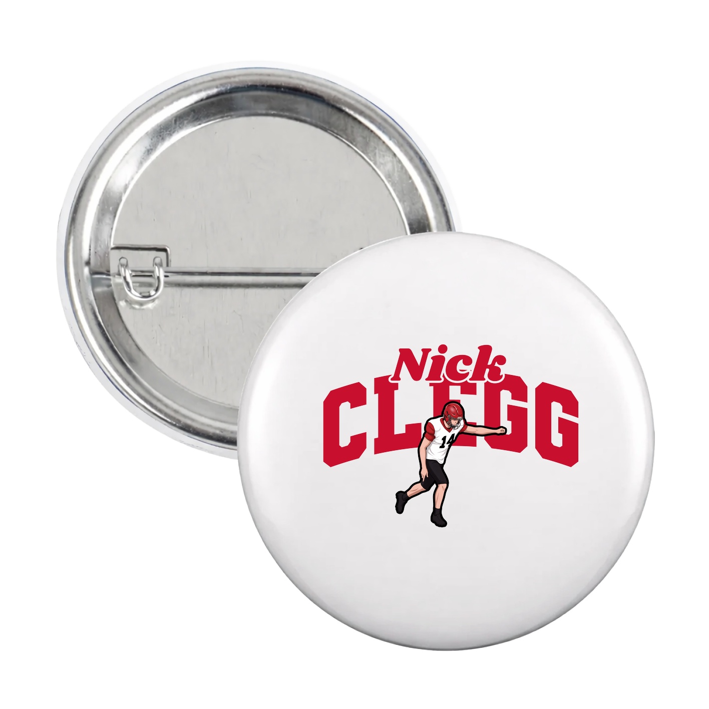 Game Day Button — Signature Arch in White
