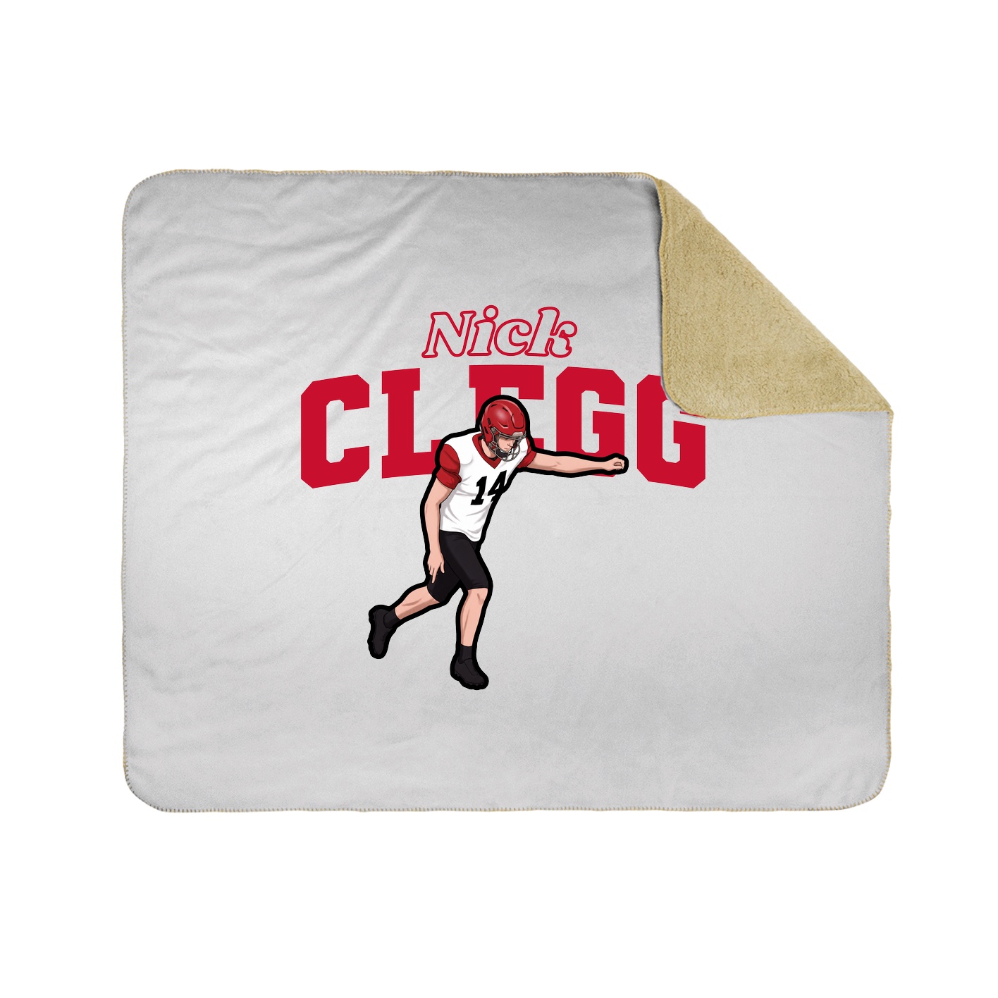Throw Blanket — Name Arch in White
