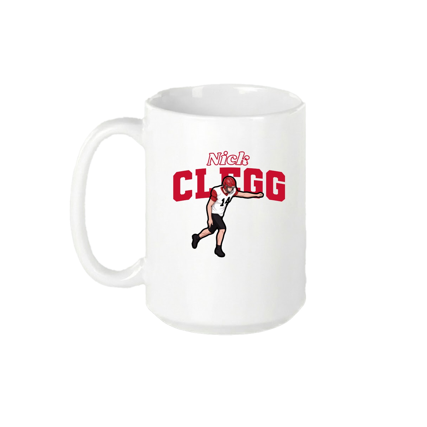 15oz Coffee Mug — Name Arch in White