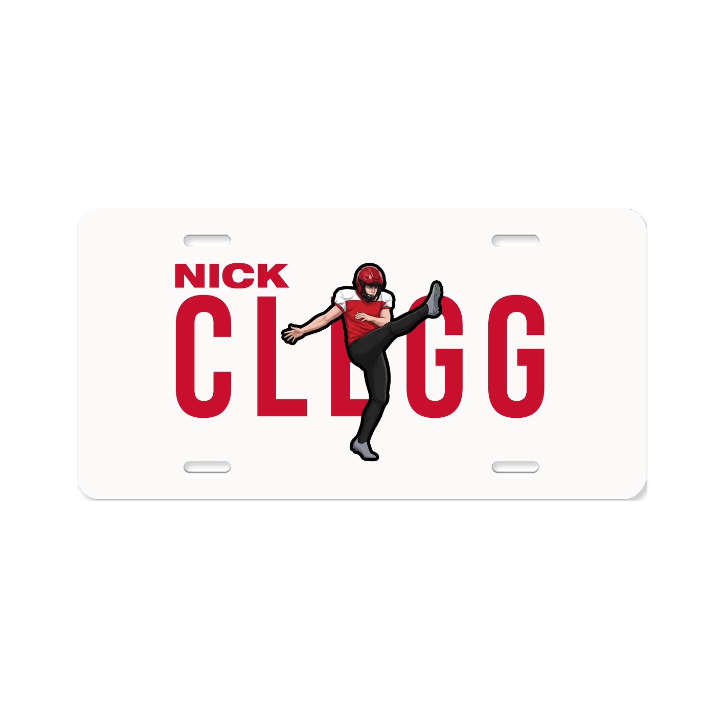 License Plate — Player Name in Classic