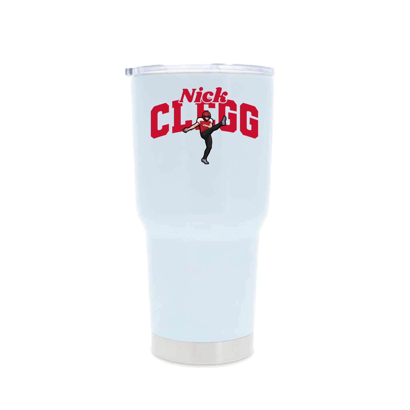 30oz Stainless Steel Tumbler — Signature Arch in White