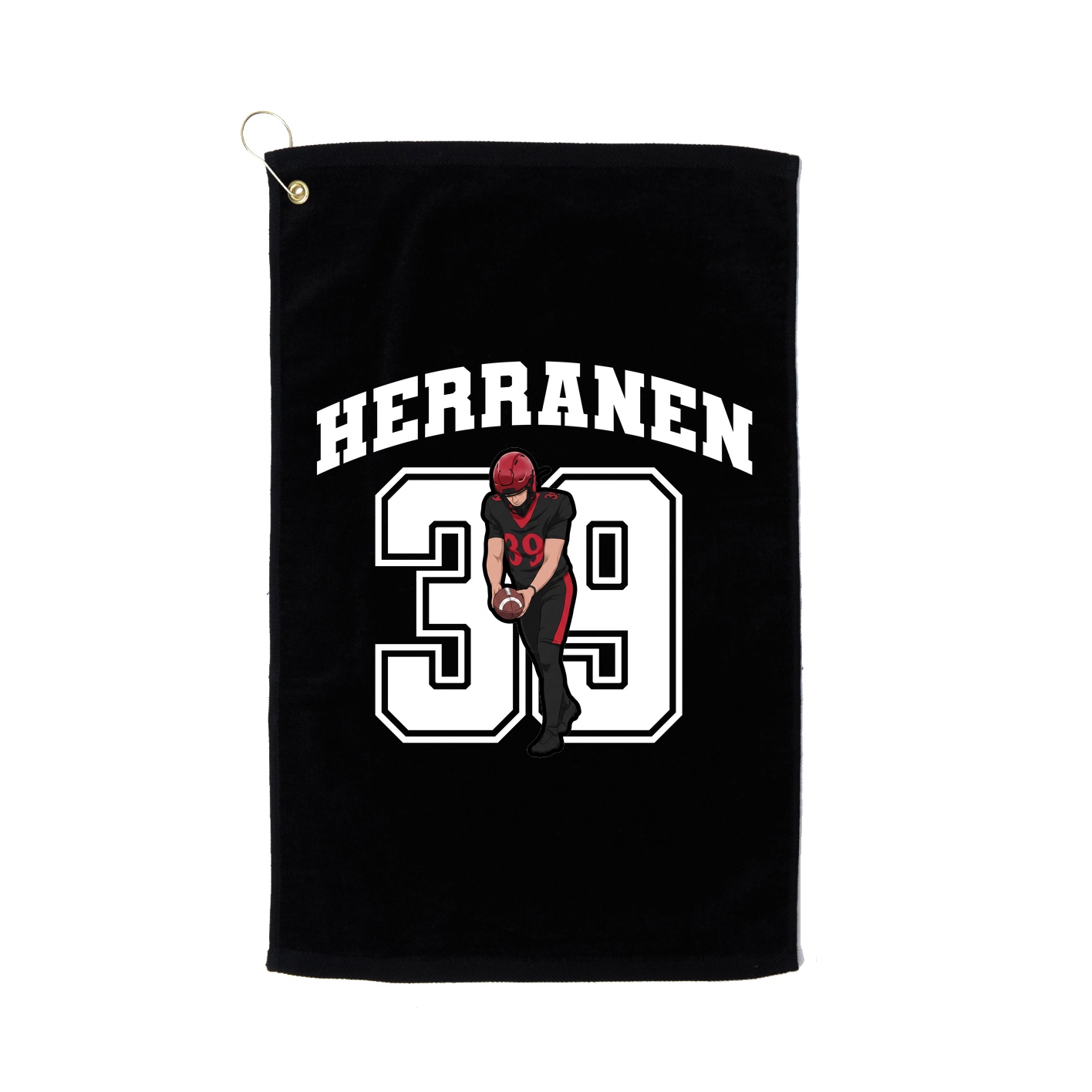 Golf Towel — Number in Black