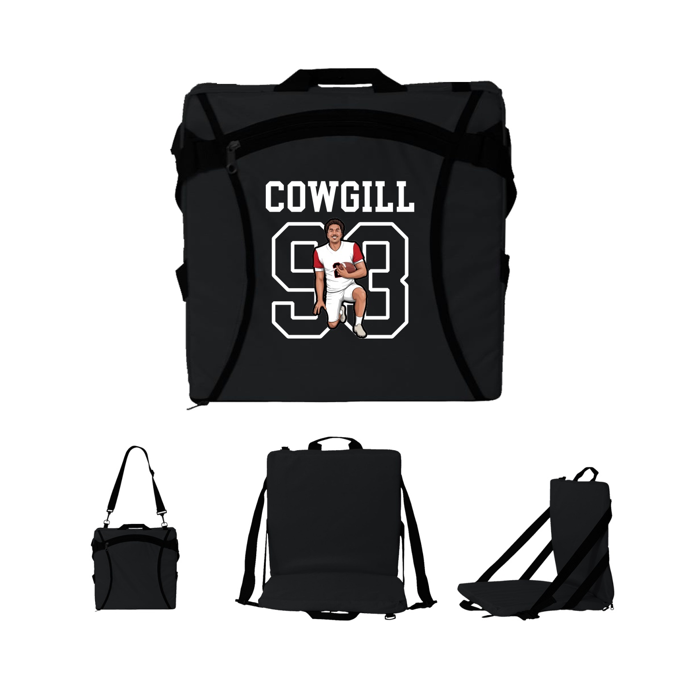 Folding Stadium Seat — Shirsey in Black