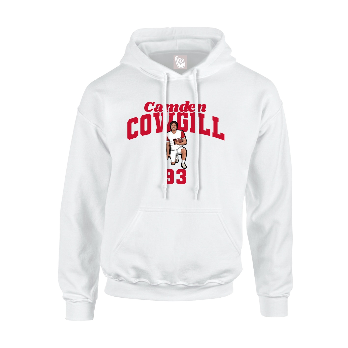 Youth Hoodie — Signature Arch in White