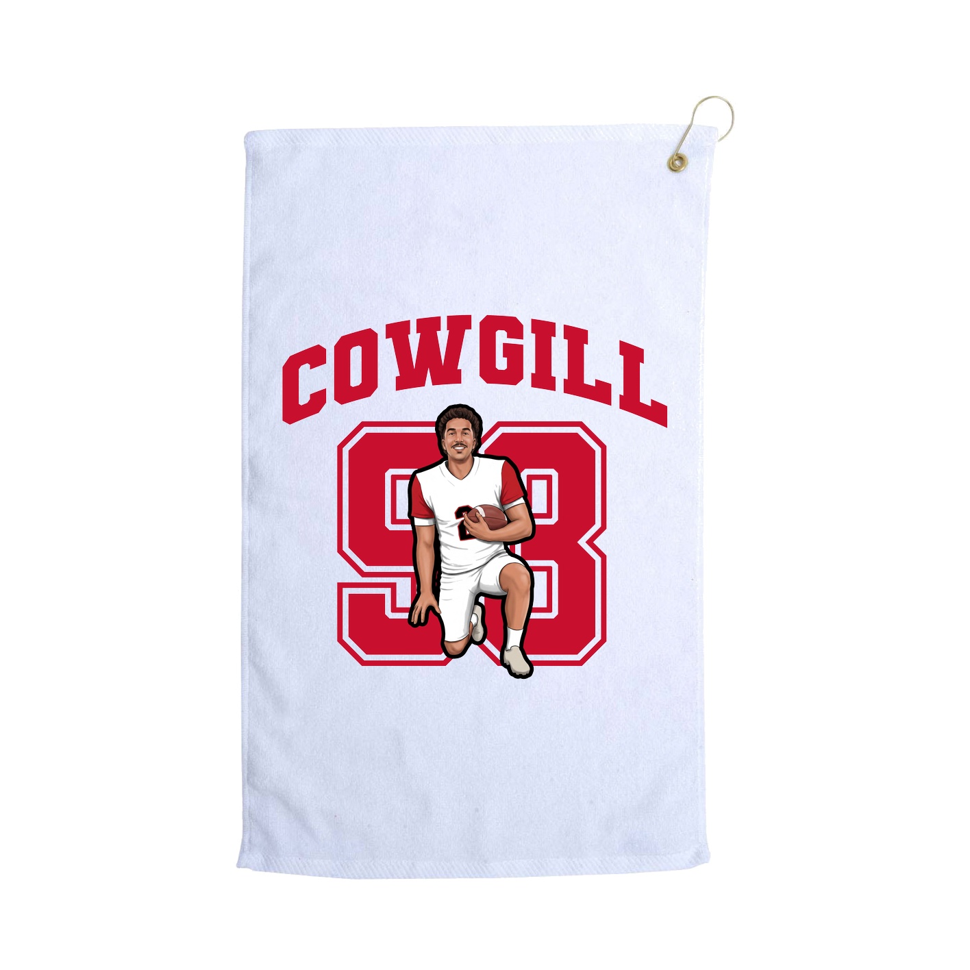 Golf Towel — Number in White
