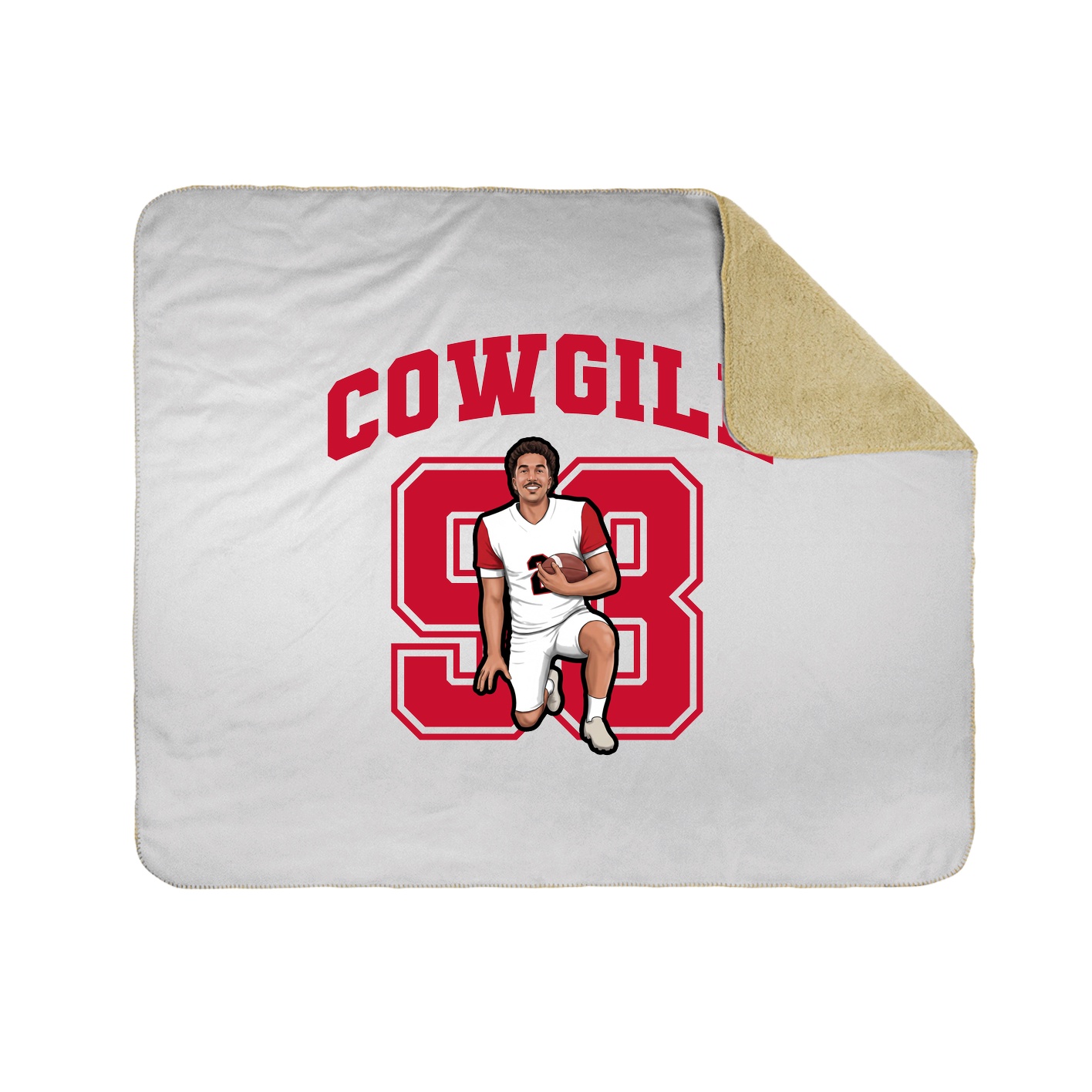 Throw Blanket — Number in White