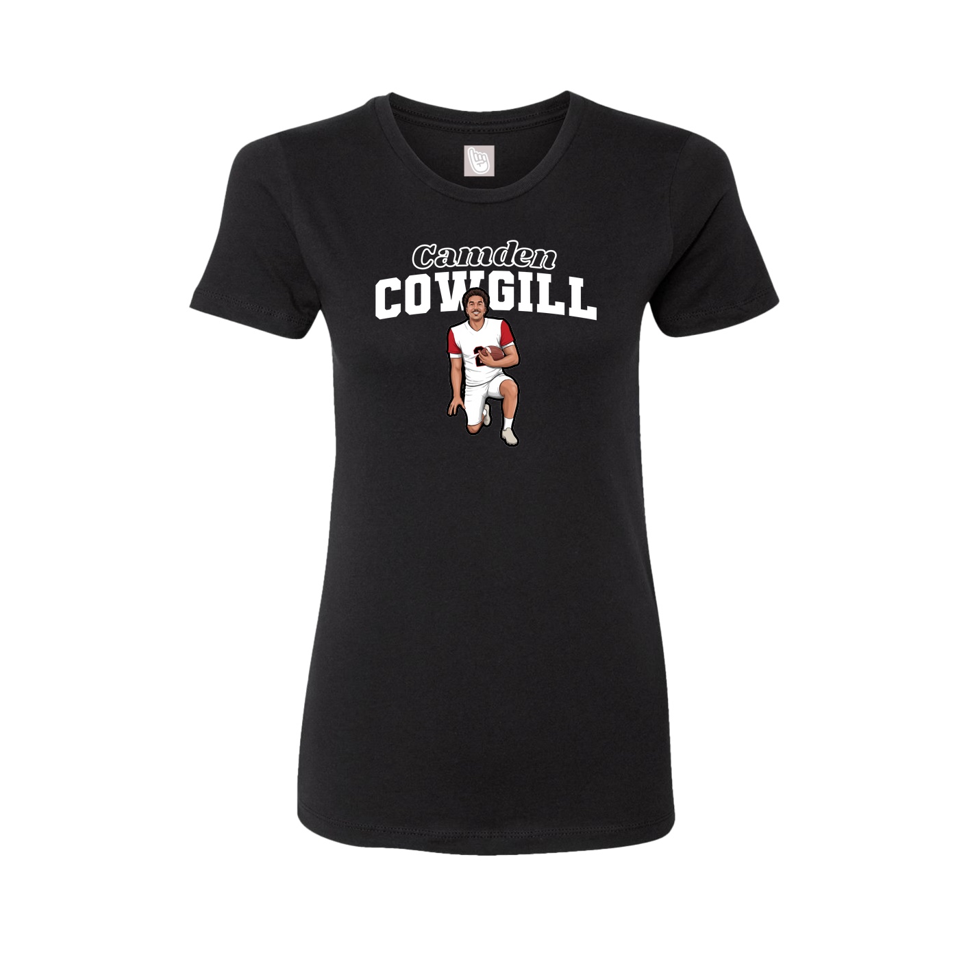 Fitted Women's Tee — Name Arch in Black