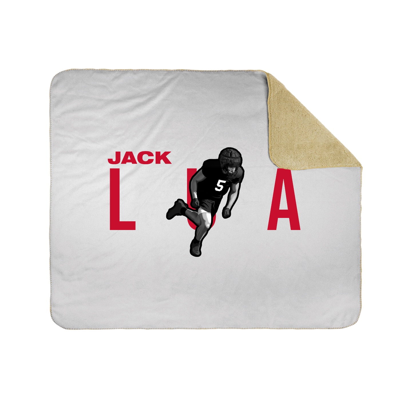 Throw Blanket — Player Name in White