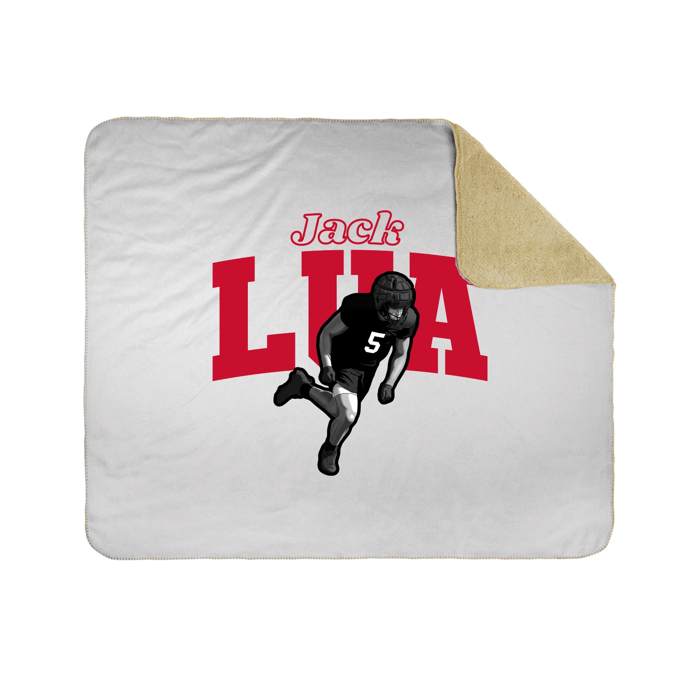 Throw Blanket — Name Arch in White