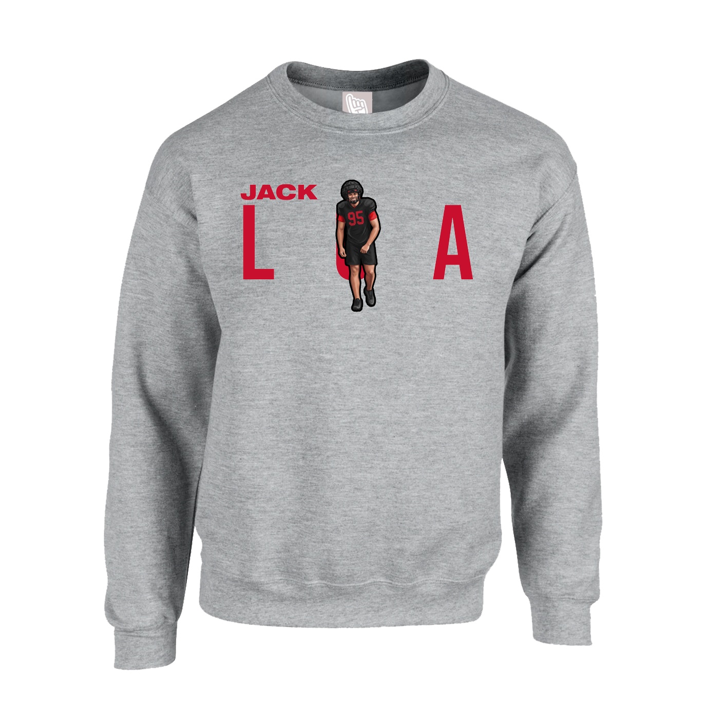 Fleece Crew — Player Name in Grey