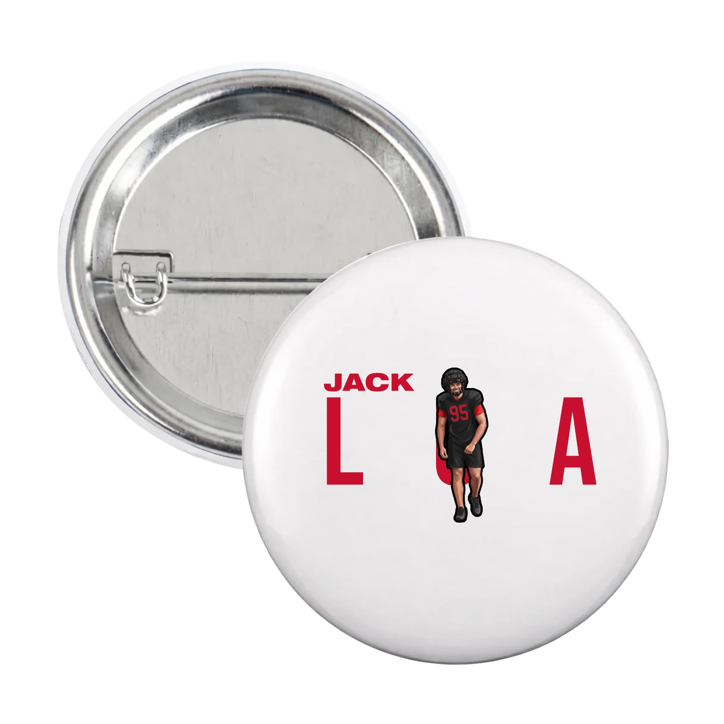 Game Day Button — Player Name in White
