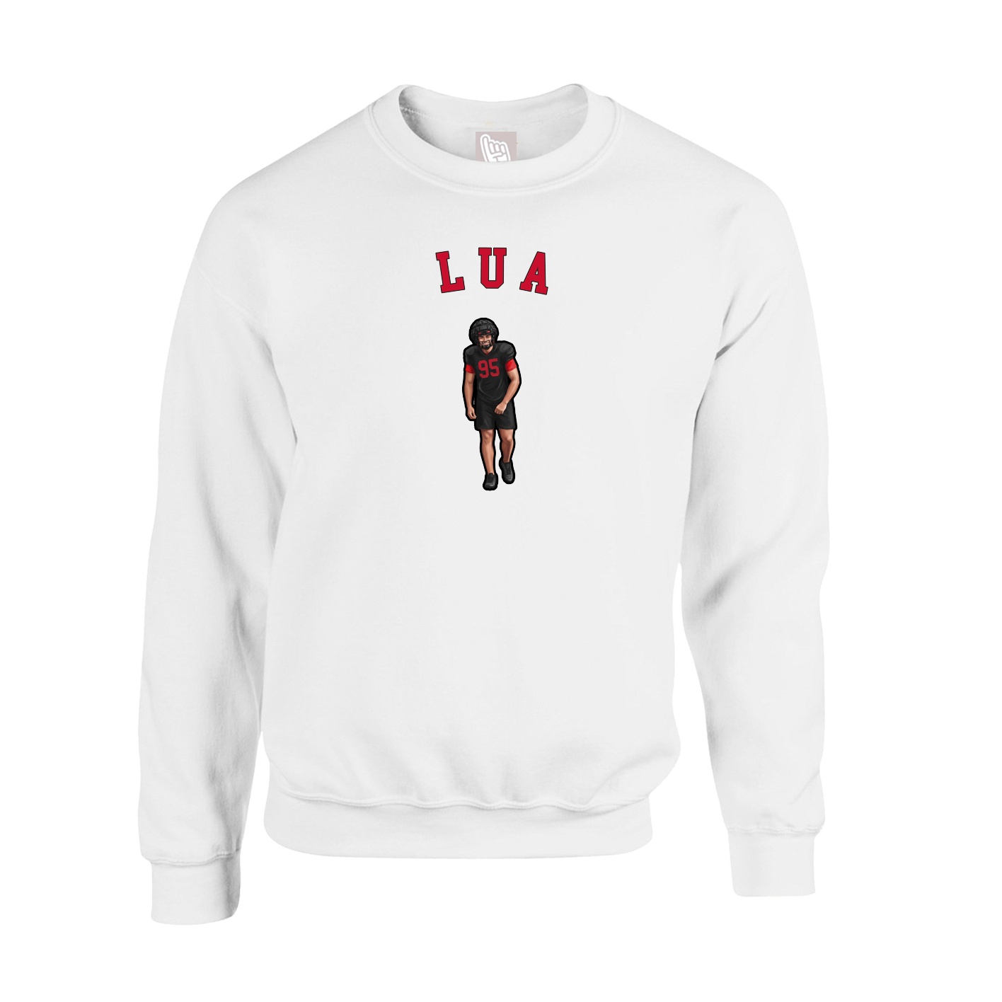 Fleece Crew — Shirsey Arch in White
