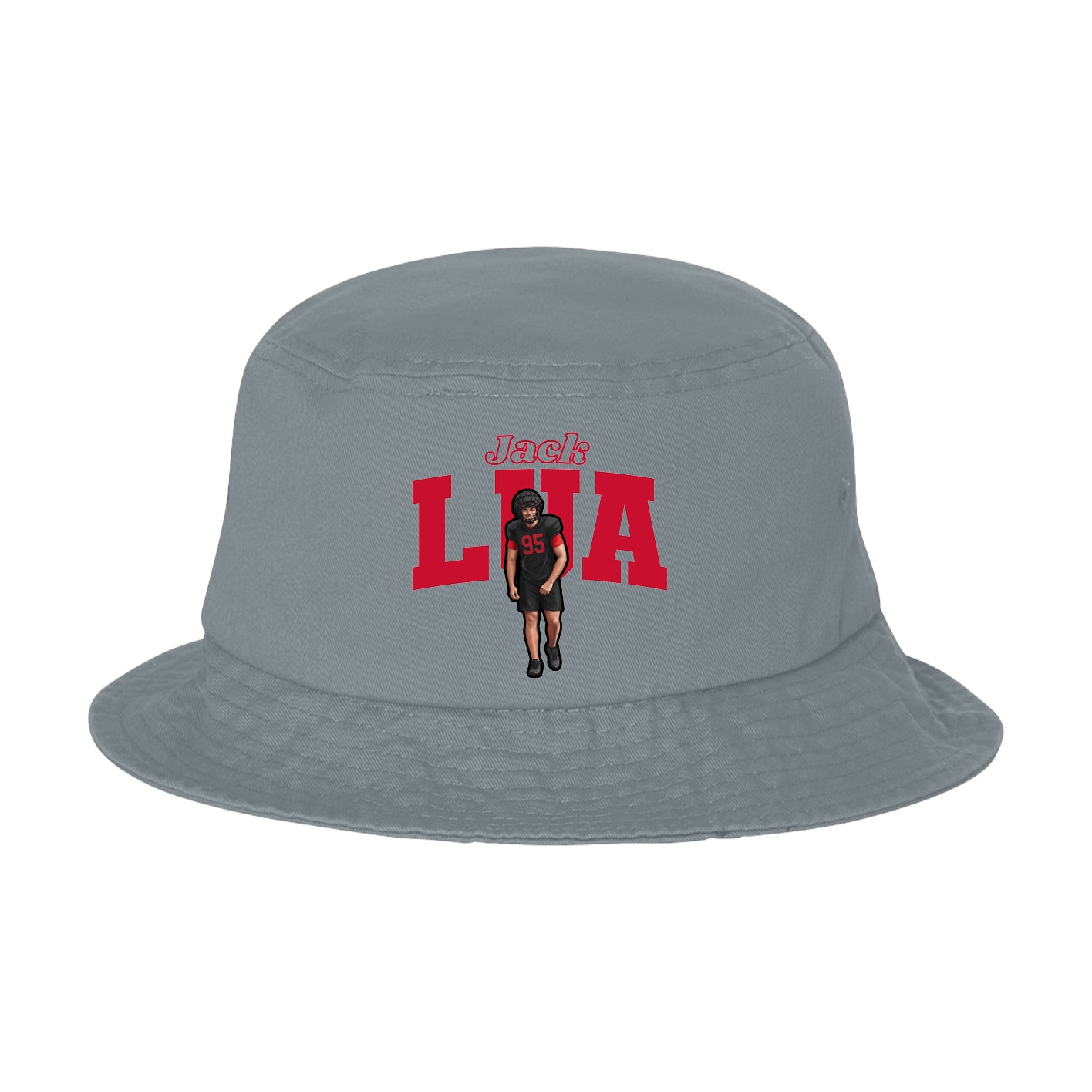 Bucket Cap — Name Arch in Grey