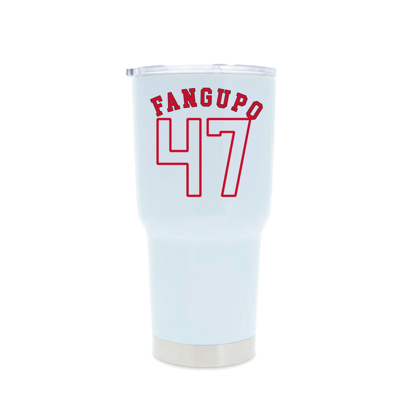 30oz Stainless Steel Tumbler — Shirsey Arch in White