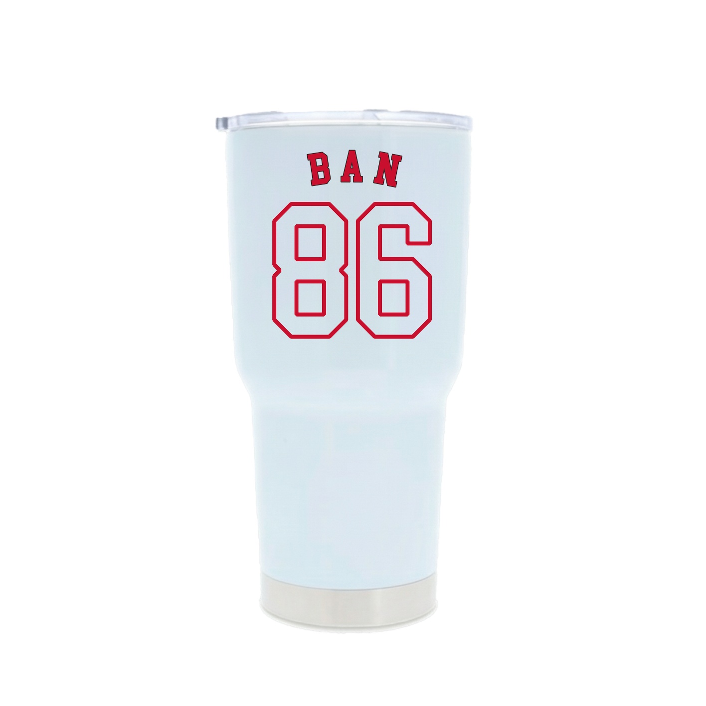 30oz Stainless Steel Tumbler — Shirsey Arch in White