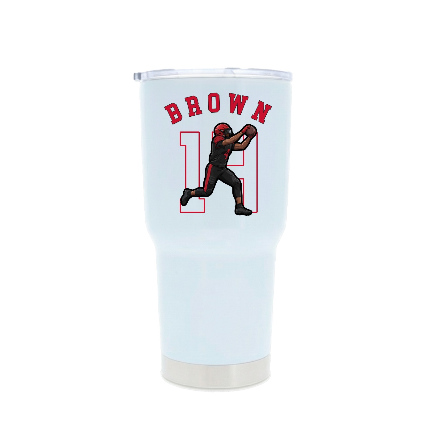 30oz Stainless Steel Tumbler — Shirsey Arch in White