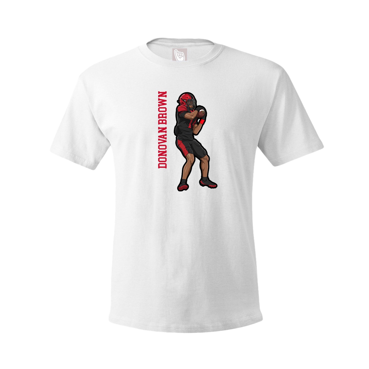 Tee — Name Vertical in White