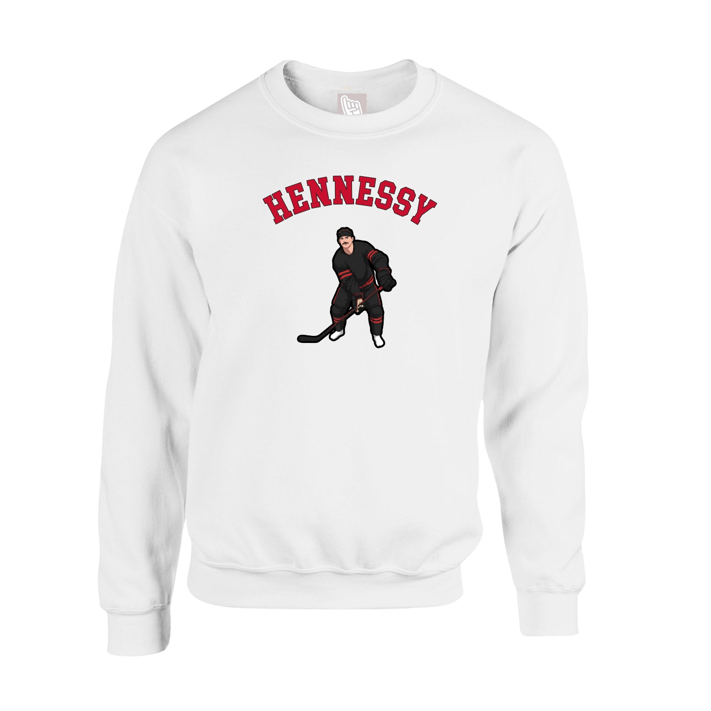 Fleece Crew — Shirsey Arch in White