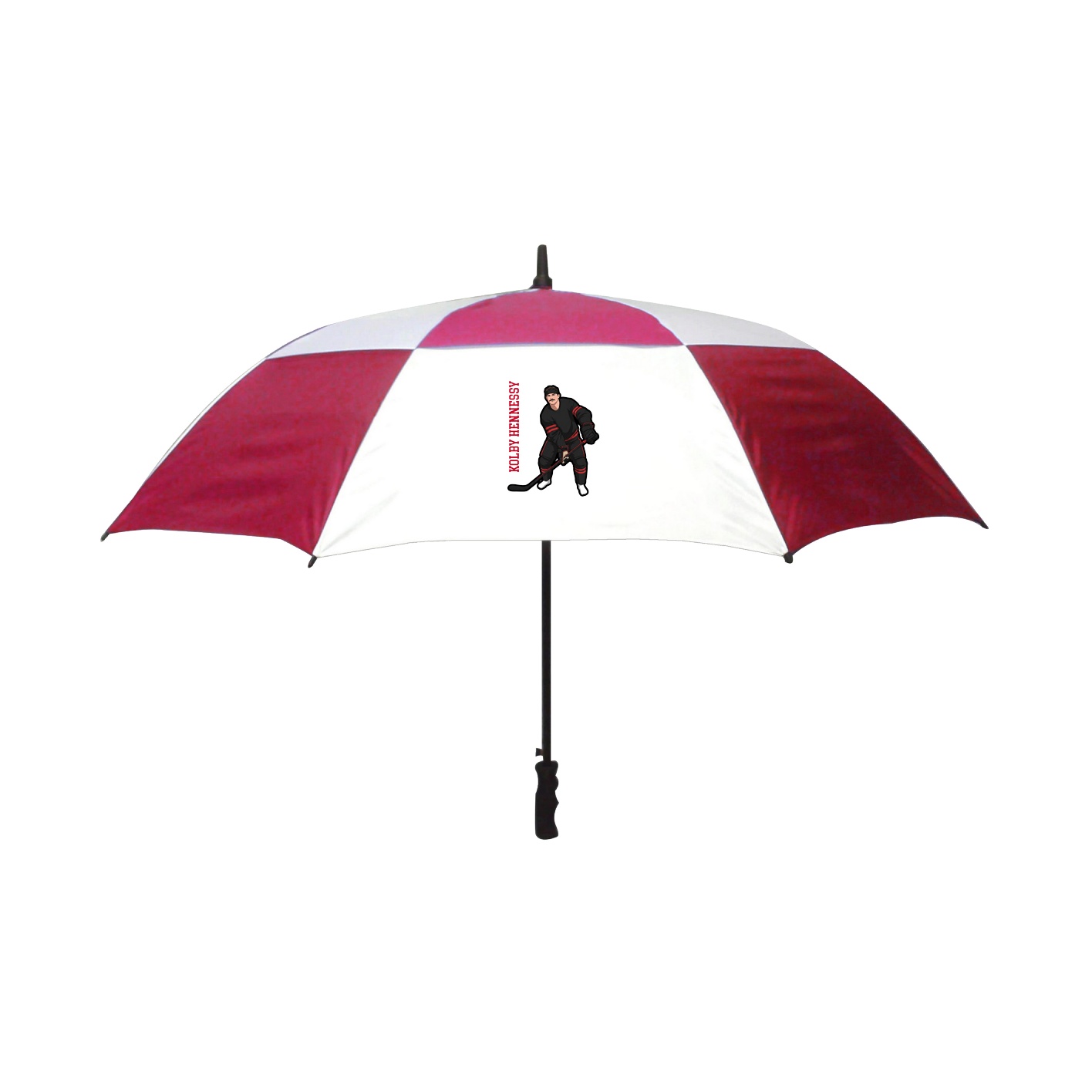 Golf Umbrella — Name Vertical in Red