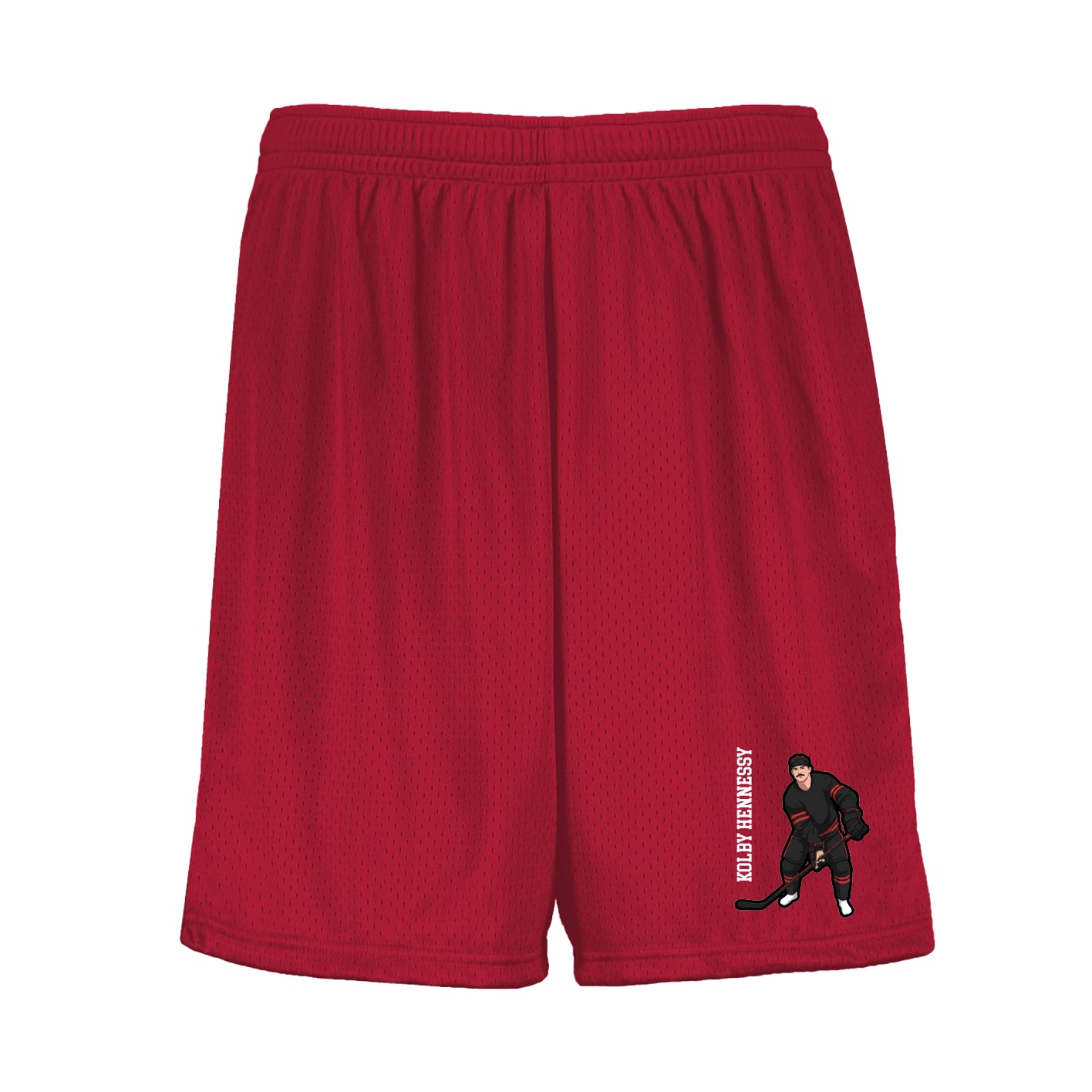 Shorts — Name Vertical in Red