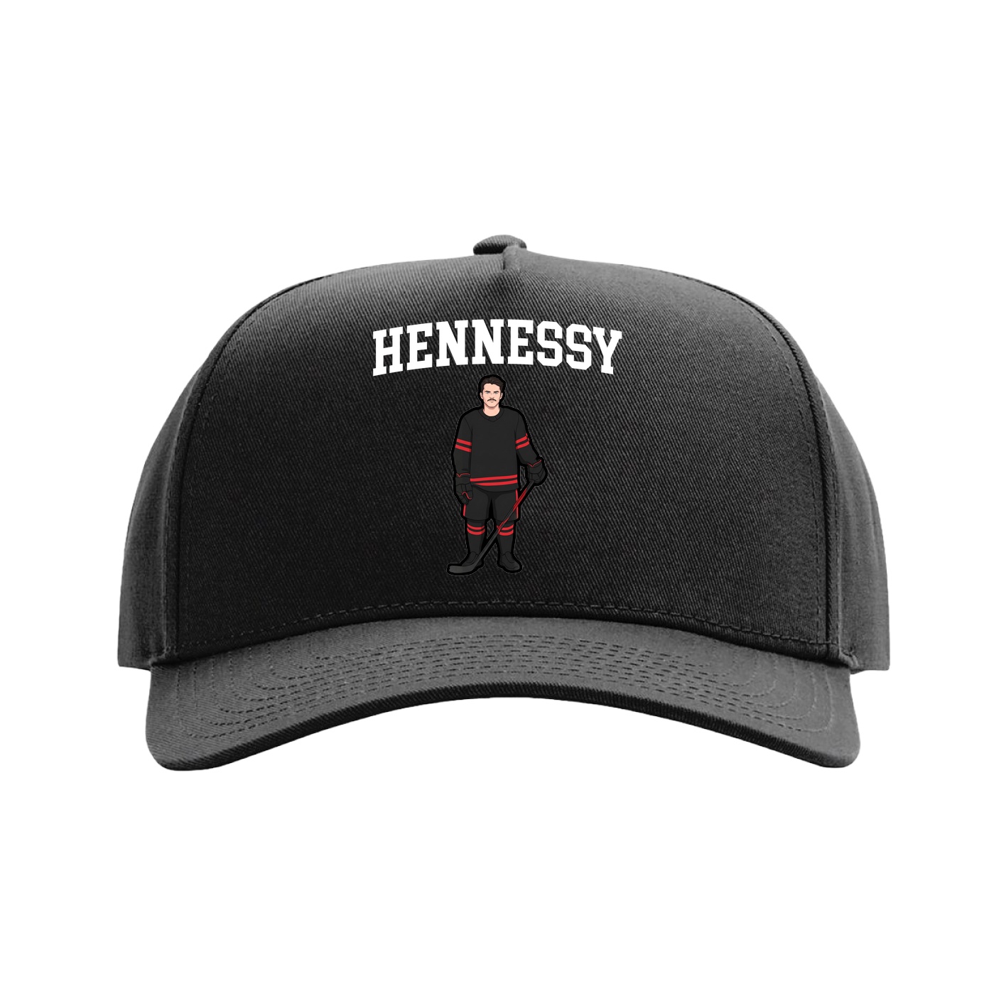 Full Fabric Five-Panel Champ Cap — Shirsey in Black