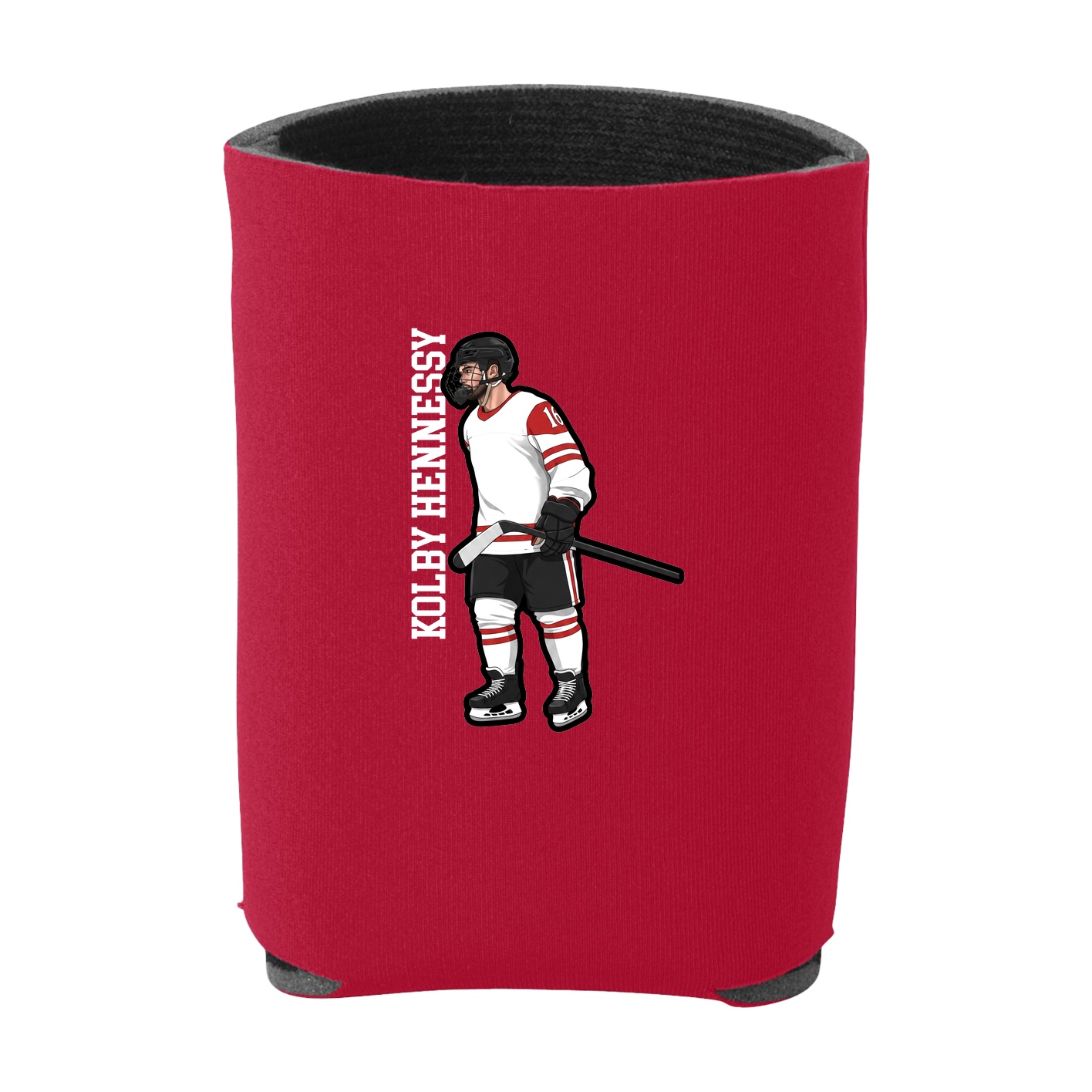 Can Holder — Name Vertical in Red