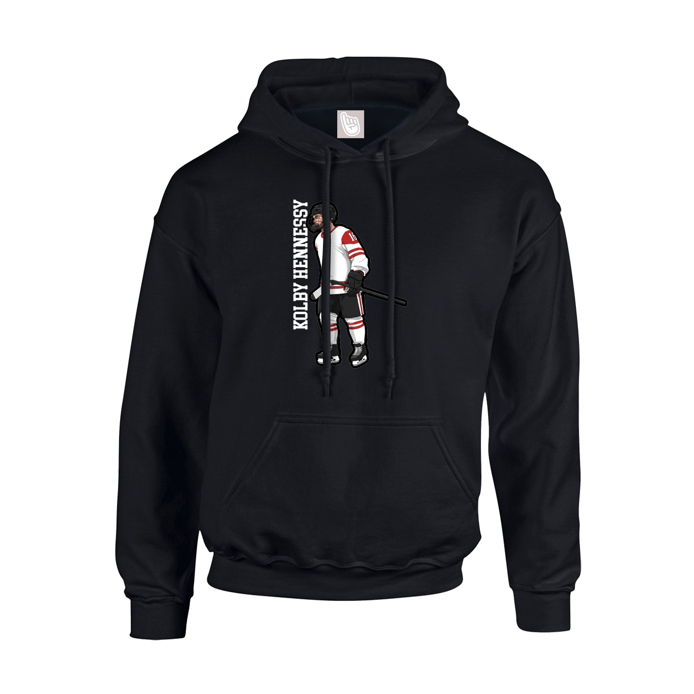 Hoodie — Name Vertical in Black