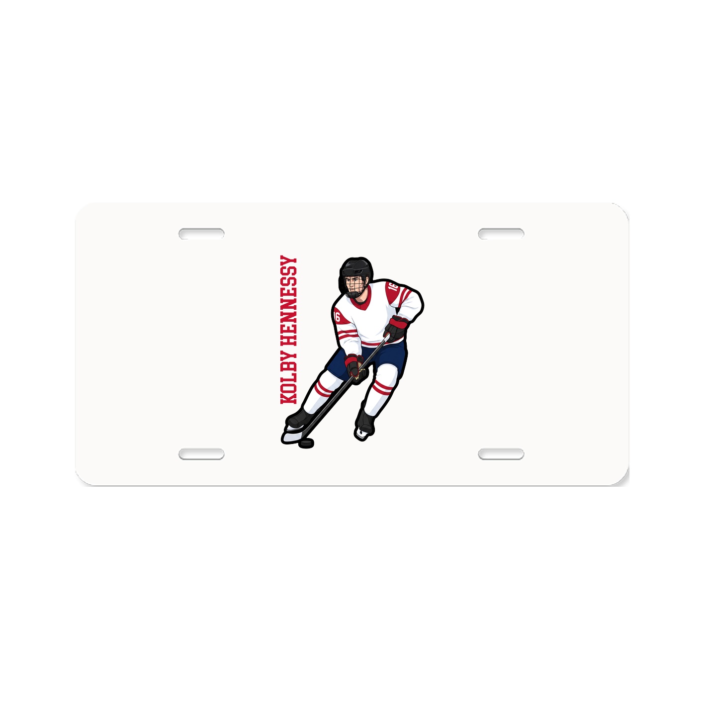License Plate — Name Vertical in Classic