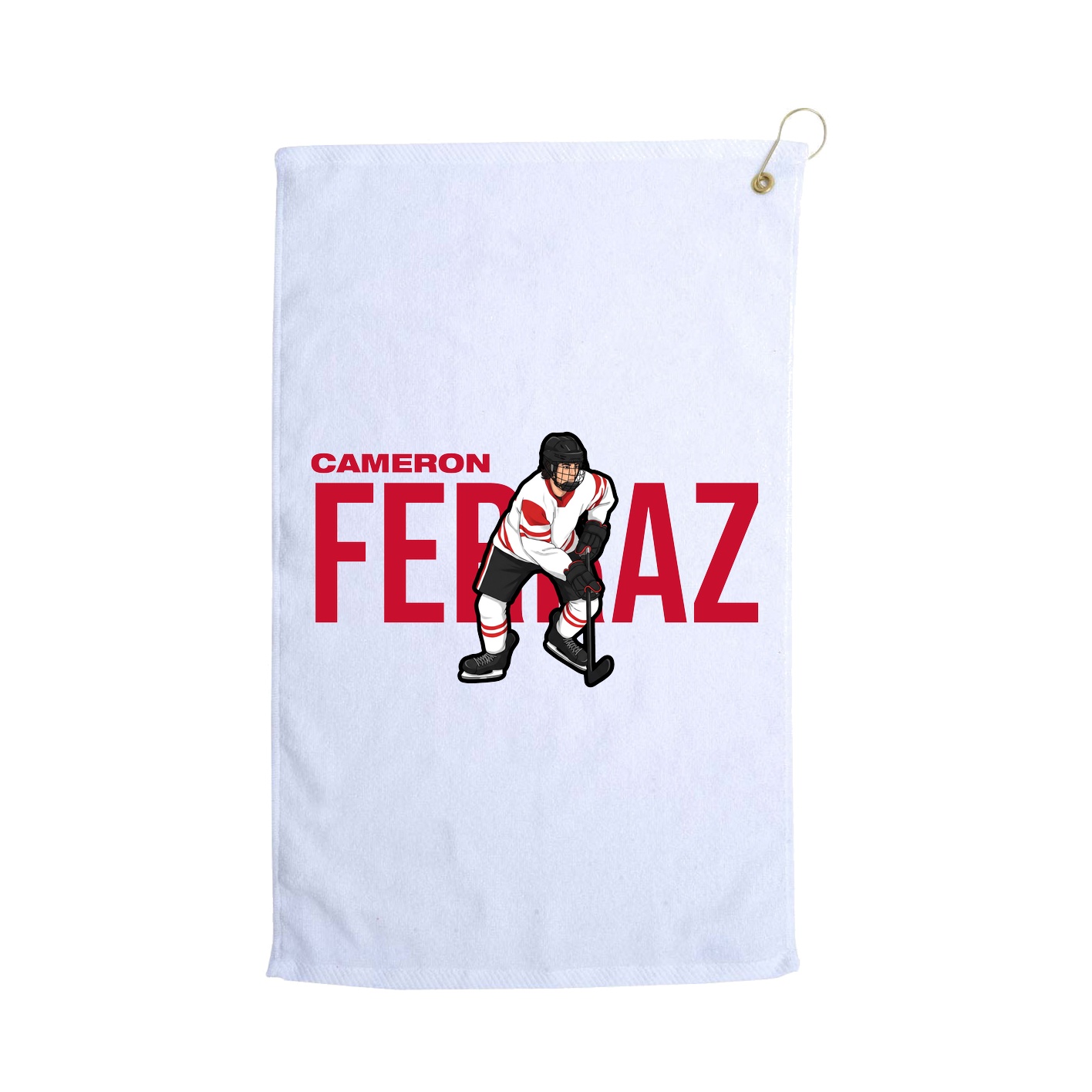 Golf Towel — Player Name in White