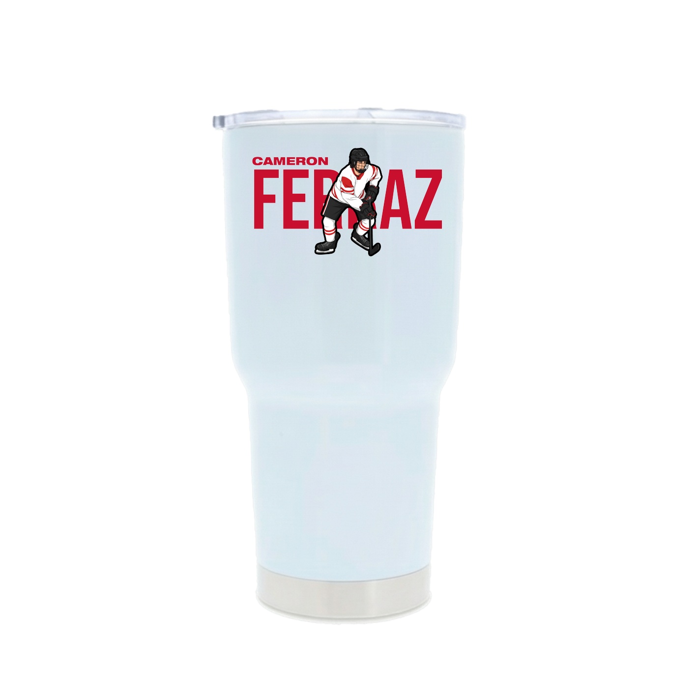 30oz Stainless Steel Tumbler — Player Name in White