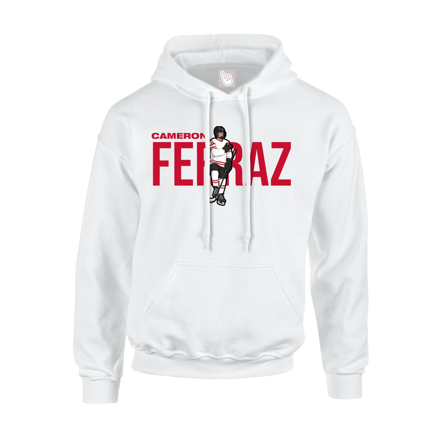 Youth Hoodie — Player Name in White