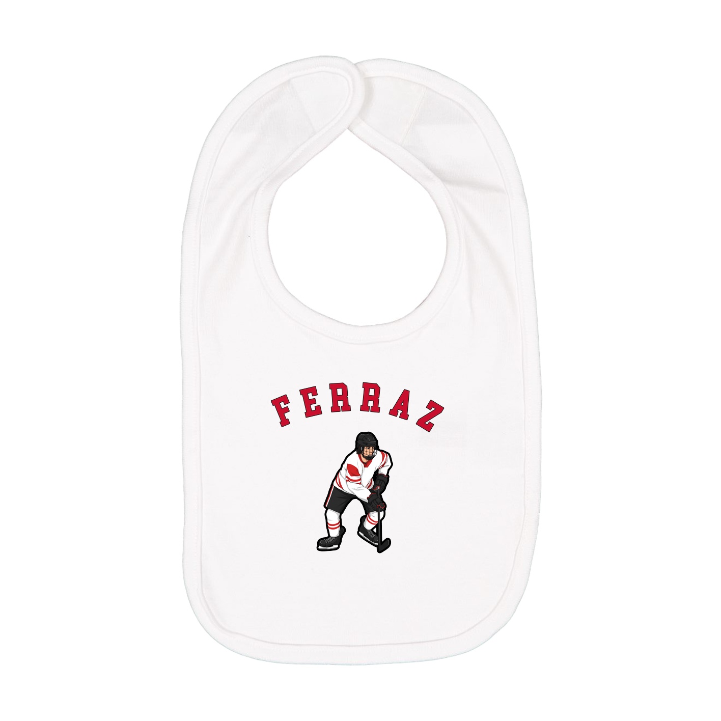 Infant Bib — Shirsey Arch in White