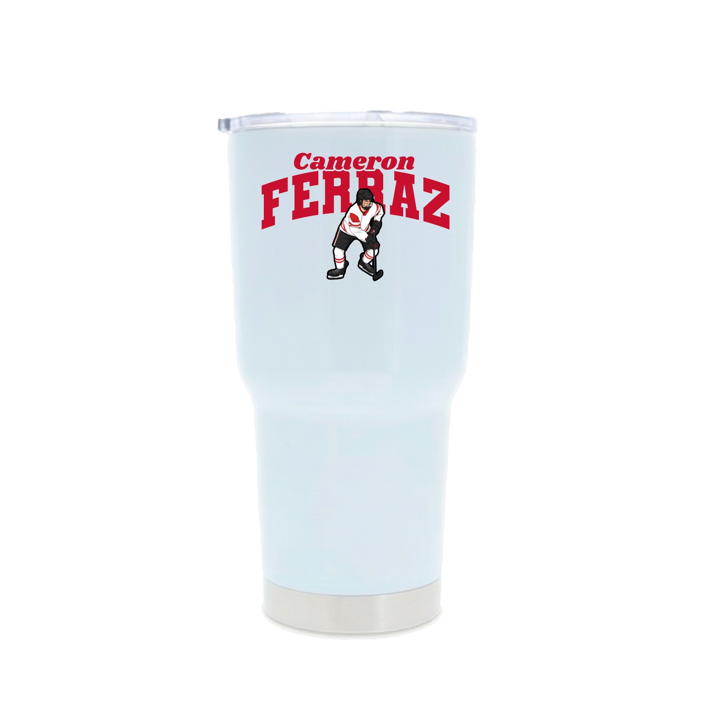 30oz Stainless Steel Tumbler — Signature Arch in White