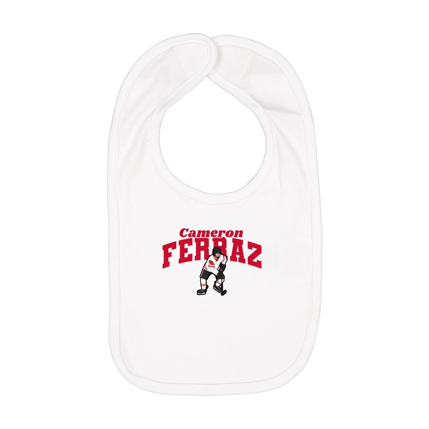 Infant Bib — Signature Arch in White