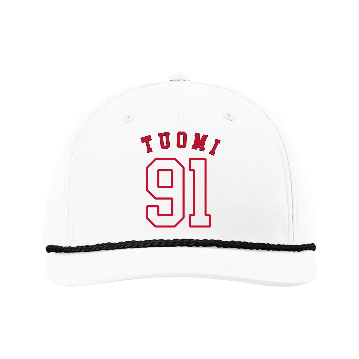 Five-Panel Classic Rope Cap — Shirsey Arch in White
