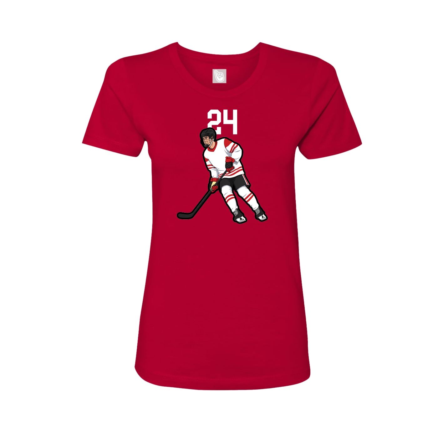 Womens Tee — Number Top in Red