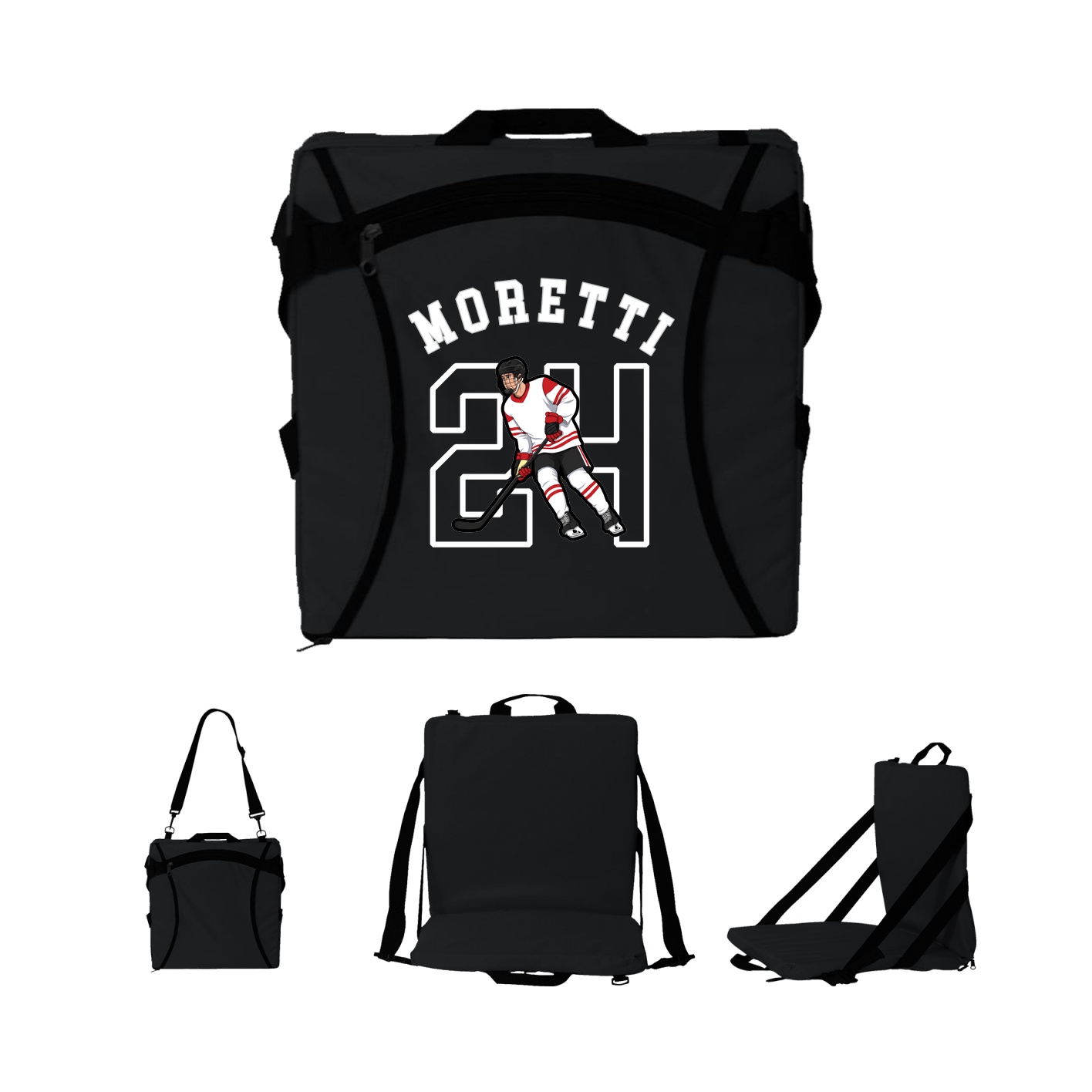Folding Stadium Seat — Shirsey Arch in Black