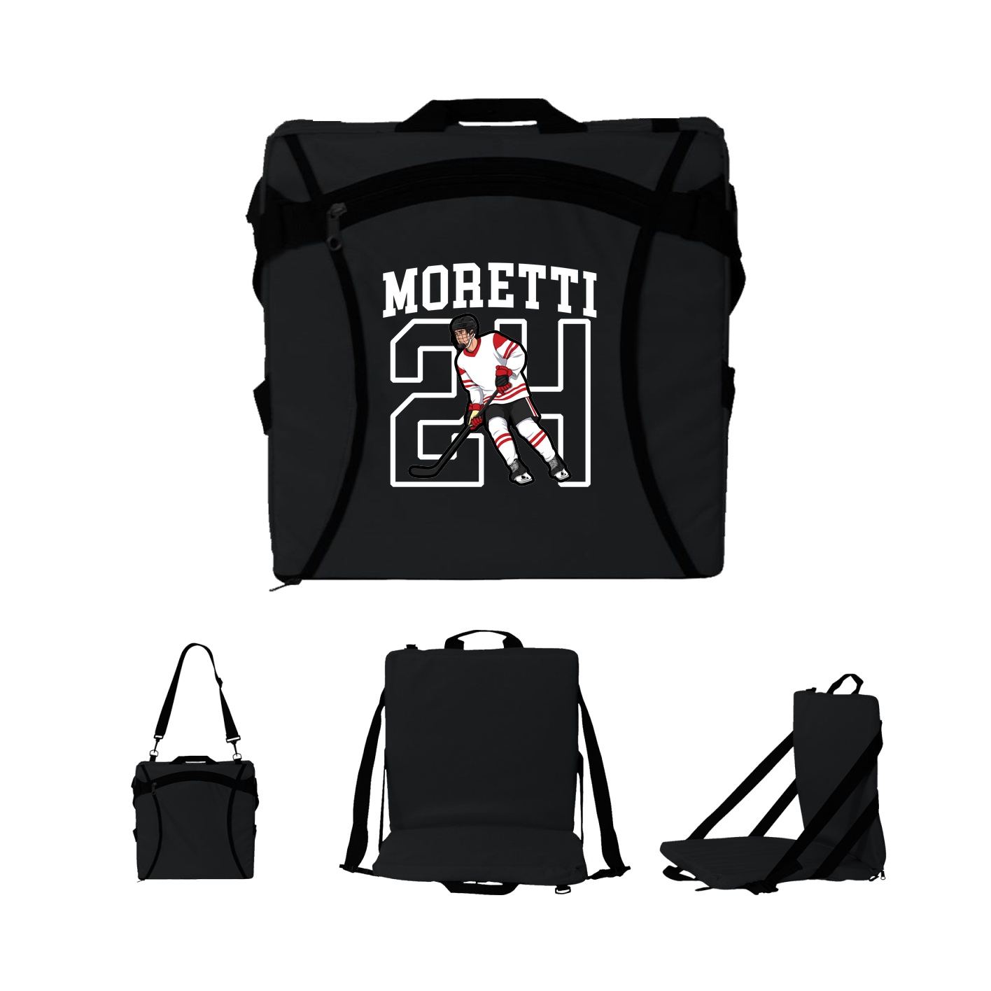 Folding Stadium Seat — Shirsey in Black
