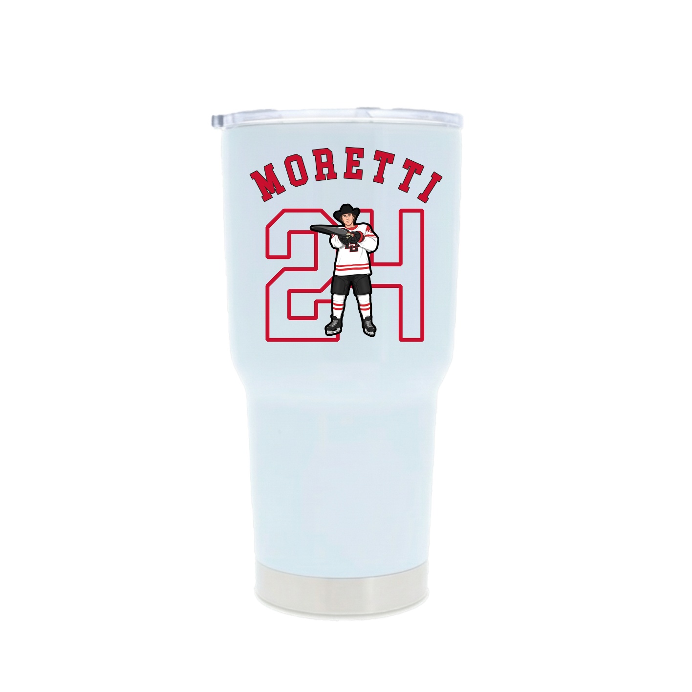 30oz Stainless Steel Tumbler — Shirsey Arch in White