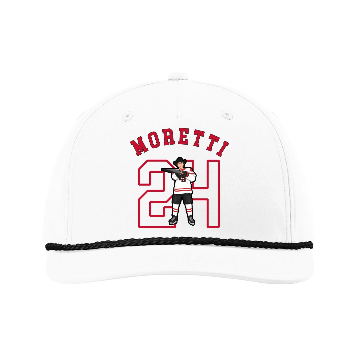Five-Panel Classic Rope Cap — Shirsey Arch in White