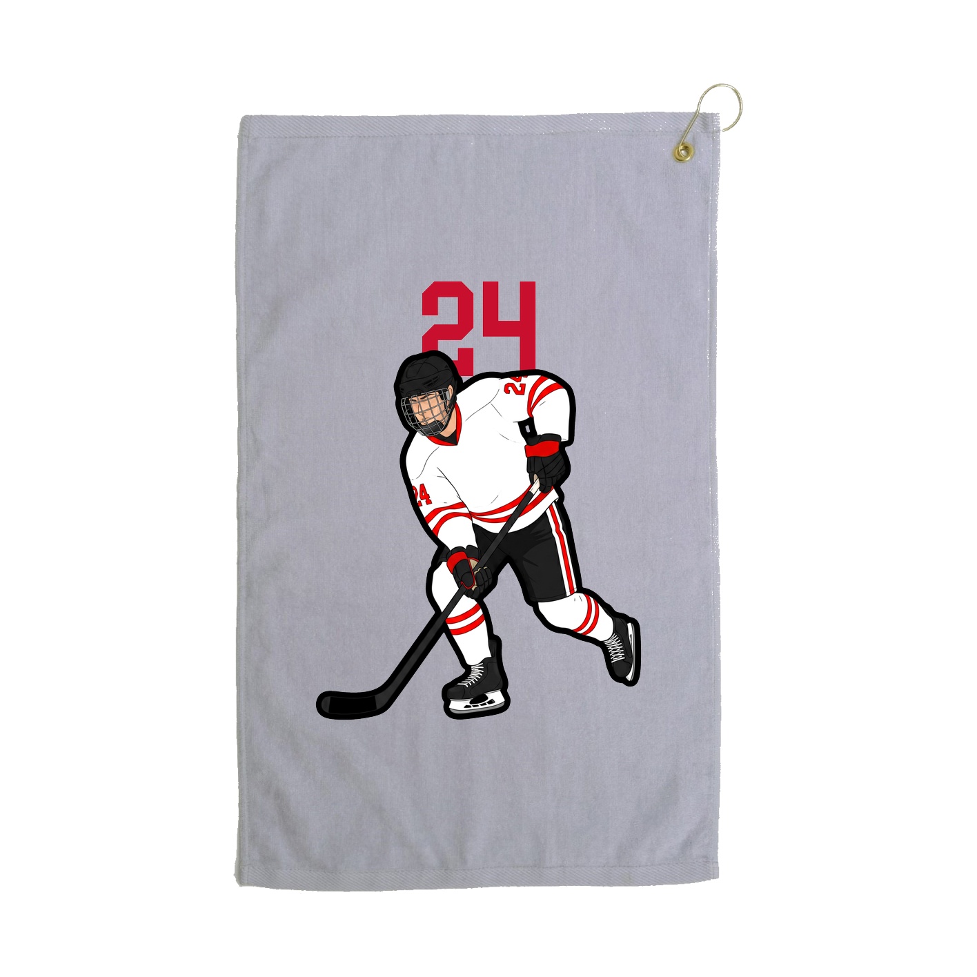 Golf Towel — Number Top in Grey