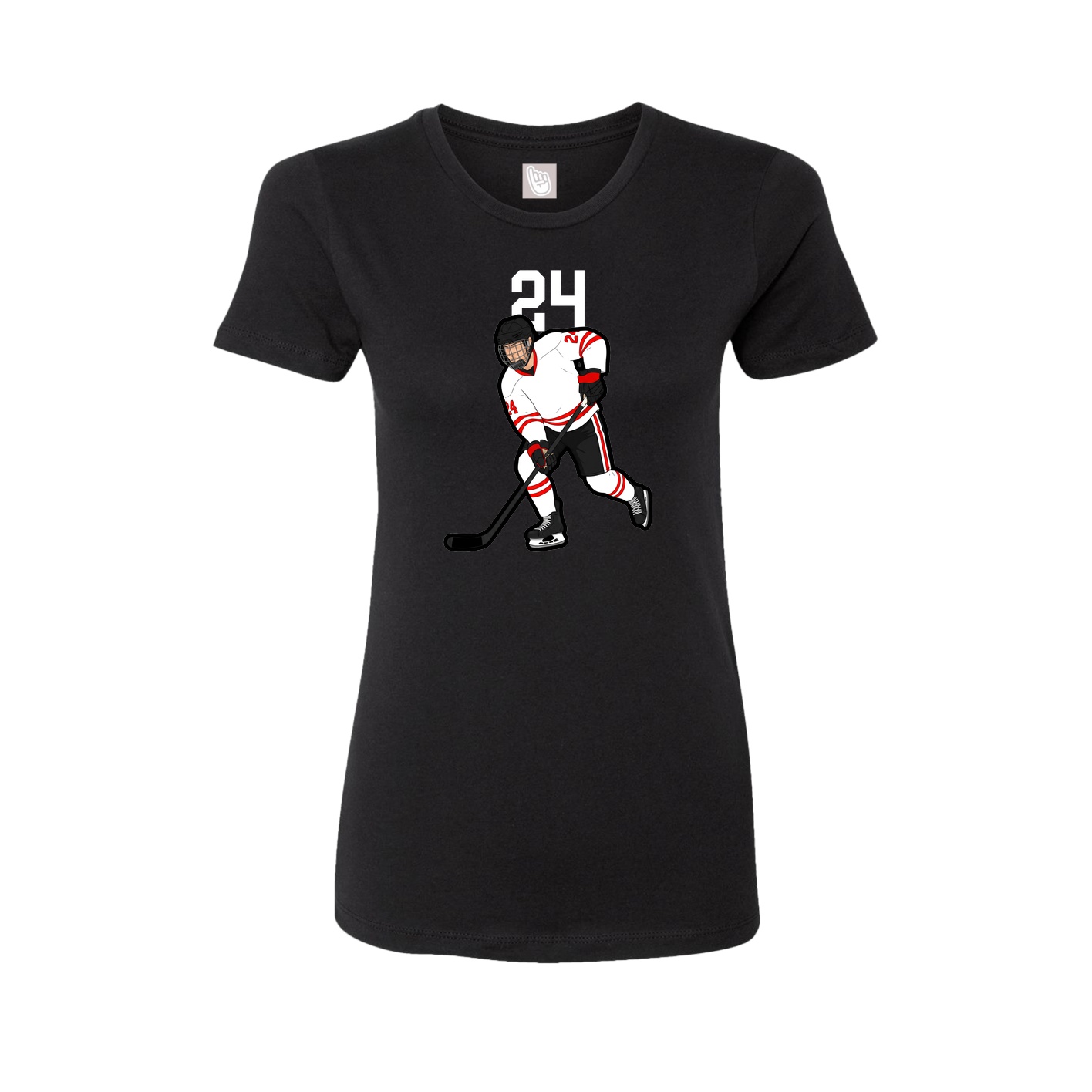 Womens Tee — Number Top in Black