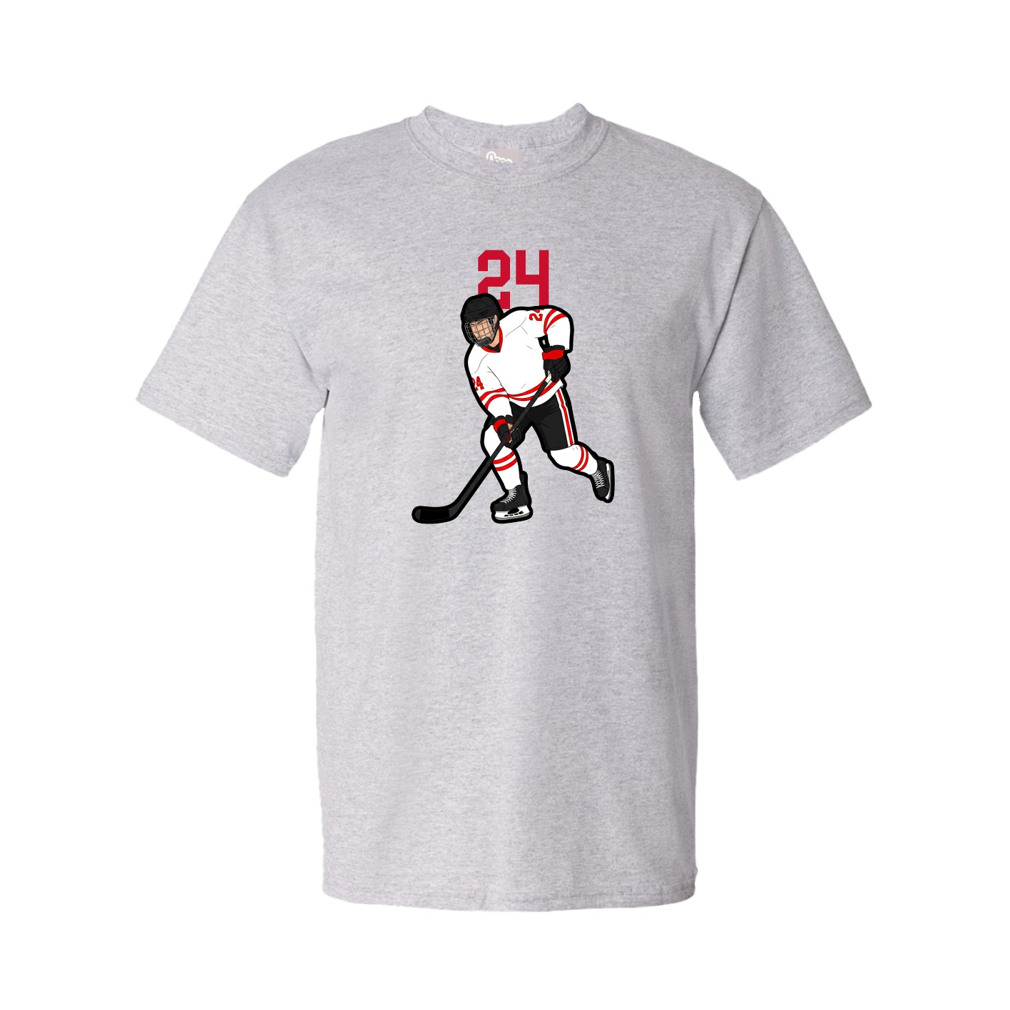 Youth Tee — Number Top in Grey